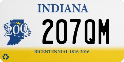 IN license plate 207QM