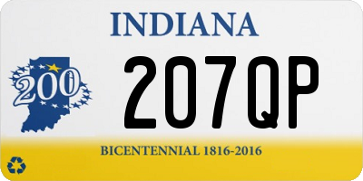 IN license plate 207QP