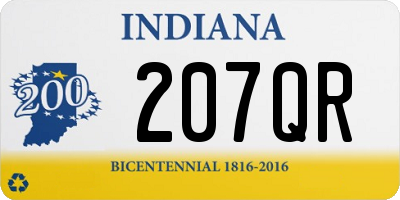 IN license plate 207QR