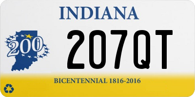 IN license plate 207QT