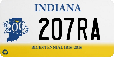 IN license plate 207RA