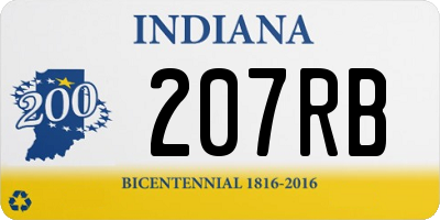 IN license plate 207RB