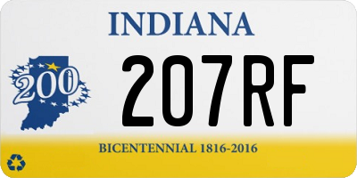 IN license plate 207RF