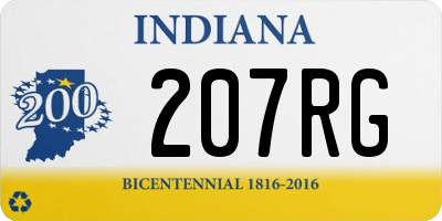 IN license plate 207RG