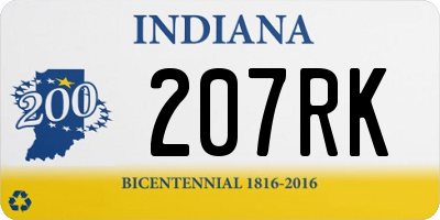 IN license plate 207RK