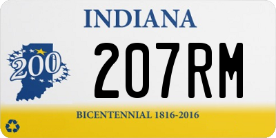 IN license plate 207RM