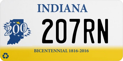 IN license plate 207RN