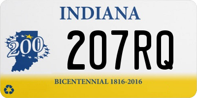 IN license plate 207RQ