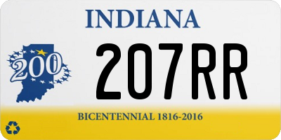 IN license plate 207RR