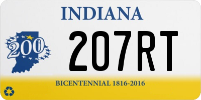 IN license plate 207RT