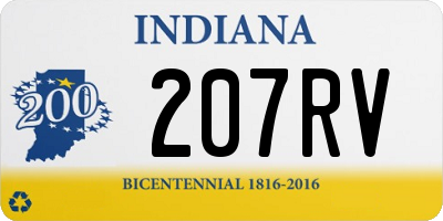 IN license plate 207RV