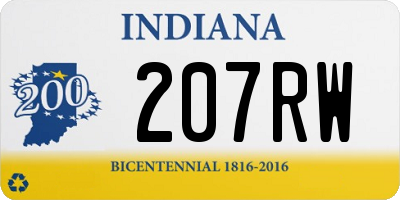 IN license plate 207RW