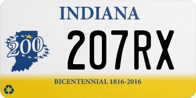 IN license plate 207RX