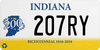 IN license plate 207RY