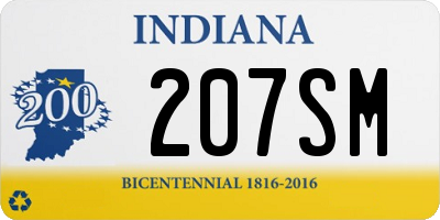 IN license plate 207SM