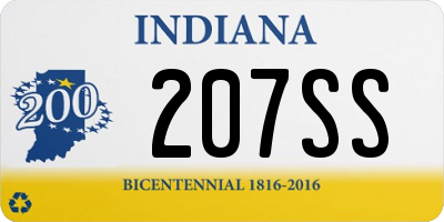 IN license plate 207SS