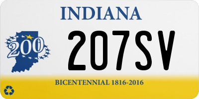 IN license plate 207SV