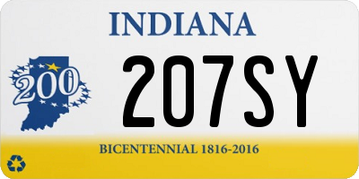 IN license plate 207SY