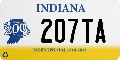 IN license plate 207TA