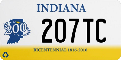 IN license plate 207TC