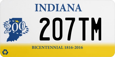 IN license plate 207TM