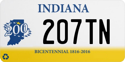 IN license plate 207TN