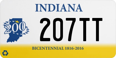 IN license plate 207TT