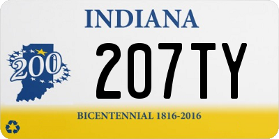 IN license plate 207TY