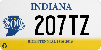 IN license plate 207TZ