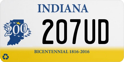 IN license plate 207UD