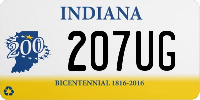 IN license plate 207UG