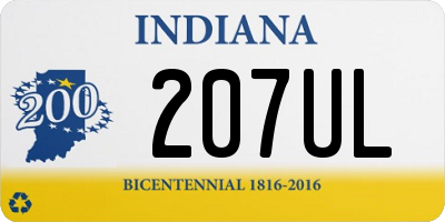 IN license plate 207UL