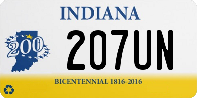 IN license plate 207UN