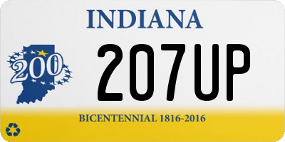 IN license plate 207UP