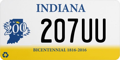 IN license plate 207UU