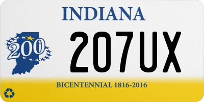 IN license plate 207UX