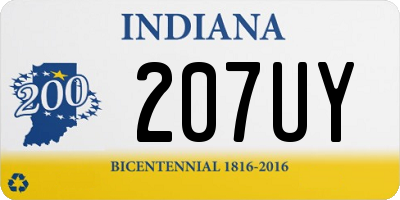 IN license plate 207UY