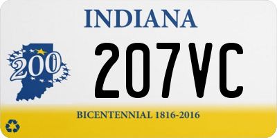 IN license plate 207VC