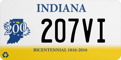 IN license plate 207VI