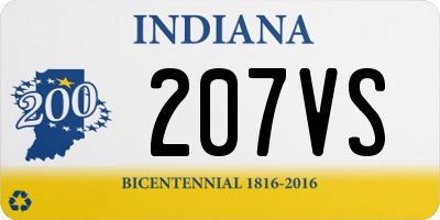 IN license plate 207VS