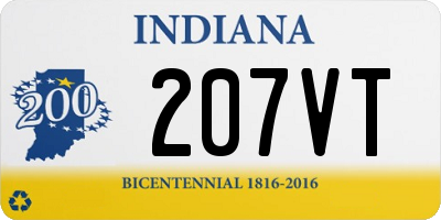 IN license plate 207VT