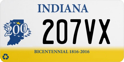 IN license plate 207VX