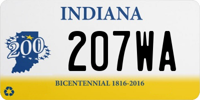 IN license plate 207WA