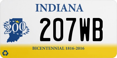 IN license plate 207WB