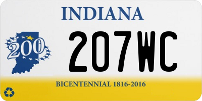 IN license plate 207WC