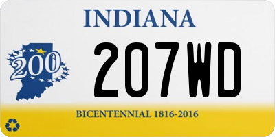 IN license plate 207WD