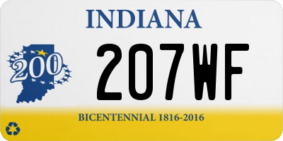 IN license plate 207WF