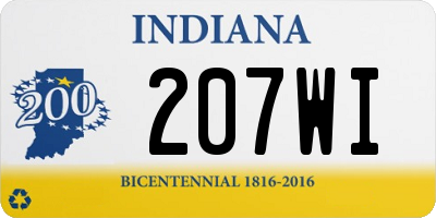 IN license plate 207WI