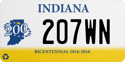 IN license plate 207WN