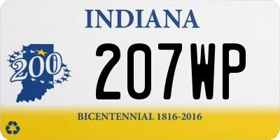 IN license plate 207WP